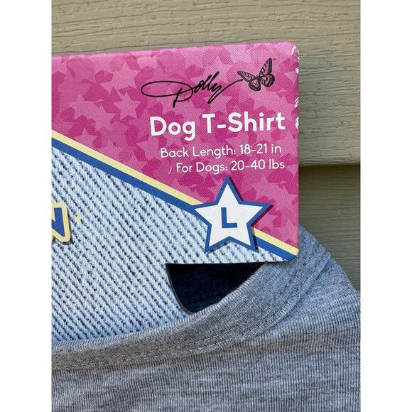 Lot of 2 Doggy Raised on Dolly Parton Dog T-Shirts Large 20-40 Lbs Costume Puppy - Picture 5 of 8